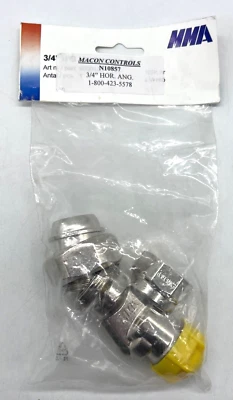 New 3/4" MMA Macon Controls MAC-N10857 IPS Horizontal Angle Radiator Valve