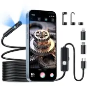 Borescope, Endoscope Camera with Light- 1920P HD Inspection Camera with Light...