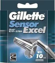 Gillette Sensor Excel 10 Replacement Blades For Men Japan