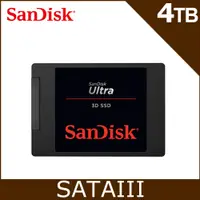 在飛比找PChome24h購物優惠-SanDisk Ultra 3D 4TB 2.5吋SATAI