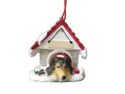 Sheltie Doghouse Ornament Hand Painted and Easily Personalized