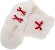 [WOFASHPURET] Winter Bow Scarf Scarves Neckerchief Fur Collar Scarf Neck Warmer Wrap Fluffy Scarf Neck Warmer Muffler Neck Warmer Hood Neck Warmer Scarf Warm Neck Scarf White Faux Rabbit Fur