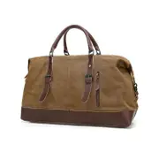 Army Green Canvas Travel Handbag - Portable and Casual
