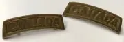 WWI CANADIAN CANADA TUNIC JACKET BLOCK TYPE ENLISTED NCO SHOULDER TITLE