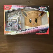Pokemon TCG Prismatic Evolutions Accessory Eevee Pouch Special Collection Box