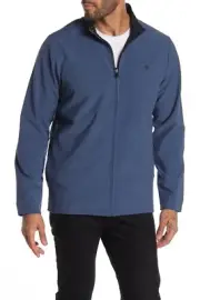 Travis Mathew Mens Power Surge Reversible Zip Up Jacket 2XL Stripe Indigo NWT