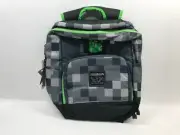 minecraft green gray backpack 16x12x6