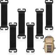 Charniol 6 Pcs Molle Patches - Hook and Loop Tactical Patches Panel Display - Black Molle Accessories - Attachment for Badges Insignia
