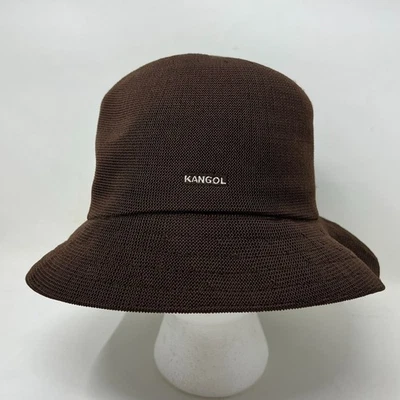 Kangol Founded 38.83 Blue Bermuda Bucket Hat Solid Brown Women's Size L VTG NWT