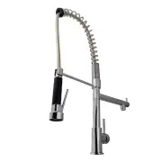 Spring Double Spout Kitchen Mixer Tap - Chrome