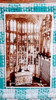 BLACK & WHITE PHOTO POST CARD BRITAIN MEMORIAL CHAPEL WESTMINSTER ABBEY