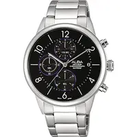 在飛比找PChome24h購物優惠-ALBA Prestige 街頭酷流行計時腕錶-黑/40mm