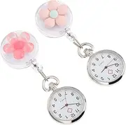 [Holibanna] 2pcs Student Exam Pocket Watch Doctor Pocket Watch Fob Sport Watches Ladies Silver Watches Pocket Watch with Chain Nurses Pocket Watch Second Watch Cleaner Women Fanny Zinc