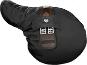 SmithBuilt English Saddle Cover, Black - Breathable, Waterproof Fleece-Lined Fitted Protector