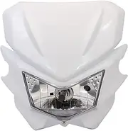 Motorcycle Headlights For Kawasaki For KLX 250 150 For KX 250F 450 450F 450R Motorcycle Headlight Plate Universal Front Fairing Dirt Bike Headlamp Headlight Motorcycle(White)