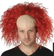 Adults Red Bald Clown Wig