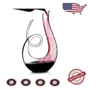 Artisan Treble Decanter - 53 oz Handmade Glass for Enhanced Wine Experience