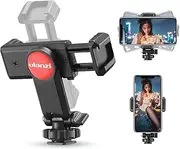 ULANZI Universal Phone Tripod Mount with Cold Shoe Mount, Rotated Cell Phone Clamp Holder Smartphone Clip Adapter for iPhone 11 Pro Max X XR Xs Max 8 7 Plus Samsung Galaxy s10 s9 Note10 Google OnePlus