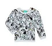 Disney NEW♈Baby Girls knit Sweater size 6/9 M~Pastels White 101 Dalmations
