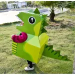 恐龍裝 恐龍衣服 動物裝 恐龍套裝 恐龍紙箱可穿紙板模型兒童紙皮玩具手工製作DIY動物穿拼裝幼兒園