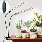 FECiDA Clip On Grow Lights for Indoor Plants 18W, 2000 Lumens, 2024 Newest Brightest LED Plant Grow Light for Home Plants, Bonsai, Potted Plants, Full Spectrum Grow Light with Timer of 4.8, 12 Hours