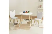 Keezi 3 Piece Kids Table and Chairs Set Activity Playing Study Children Desk