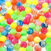 100 Pieces Small Bouncy Balls Rubber High Bouncing Balls, 0.78 Inch/ 20 mm Bulk Neon Bouncing Balls for Game Prizes, Party Favors, Vending Machines, Outdoor Activities