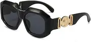 [Generic] Rectangle Sunglasses for Women Men Retro Driving Glasses 90’s Vintage Fashion Irregular Frame UV400 Protection