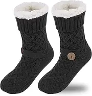 [BOER] Slipper Socks Women - Fluffy Socks,Winter Ladies Non Slip Soft Cozy Slipper Socks Fleece Lined Fluffy Socks Knitted Warm Home Socks