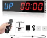 Gym Timer LED Interval Timer with Remote, 11.81'' Large LED Digital Wall Clock with Time Progress Bar/Rounds, Count Down/Up, Fit Boxing Timer HIIT Tabata EMOM Fitness for Gym Home Garage