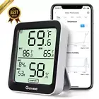 Bluetooth Hygrometer Thermometer, LCD Room Monitor, App Control