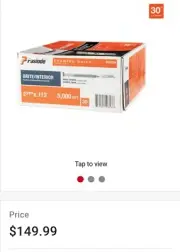 Paslode RounDrive 2-3/8 in. L Angled Strip Brite Framing Nails 30 deg 650238
