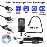5M Direct Plug To Android Borescope Endoscope Snake Inspection Camera Waterproof