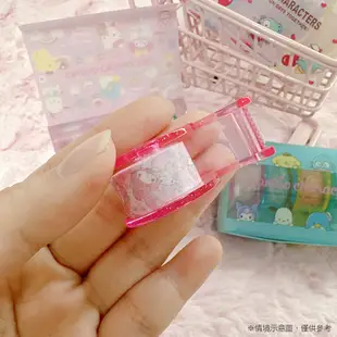 Sanrio 三麗鷗 迷你紙膠帶 膠台4入組附收納盒 (隨機出貨) 328189N