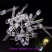 F5mm light-emitting diode Round Ultra Violet LED UV Light 365nm lamp 100pcs