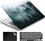AMCJJ Compatible with MacBook Pro 13 Inch Case 2022 2021 2020 Release M2 A2338 M1/A2289/A2251 with Touch Bar & Touch ID, Plastic Hard Shell Case & Keyboard Cover & Screen Protector - Cloud Forest