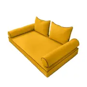 |COVER ONLY|Style4 Full Contrast Trim Daybed Mattress Bolster Pillow Cover AD108