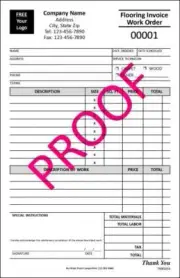 500 Custom Flooring Contractor Invoices, 2 Part Carbonless / 5.5x8.5 / TMG054