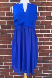 NWT ASOS Maternity Sleeveless Zip Dress Blue Size 8