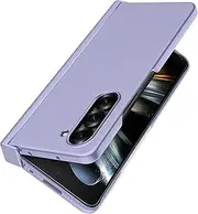 [JUNAUTTB] for Samsung Galaxy Z Fold6 Case,Hinge Protection, Matte PC Hard Protective Cover,Slim Fit Simple,with Camera Lens Protecto,Durable Phone Case,7.6inch Purple JUS22-09