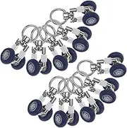 ASAKKURA 10pcs Curtain Pulley Curtains Ball Bearing Guide Pulley Roller Ceiling Mounted Rollers Sliding Door Silent Pulley Curtain Rod Hardware Curtain Track Accessories Stainless Steel