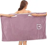 Imtrub Shower Wrap Towel for Women - Bowknot Water-Absorbing Coral Fleece Skirt | Soft Bath Skirt for Beach, Girls Thickened Wrap for Bathroom, Hotel