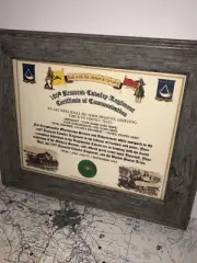 150TH ARMORED CAVALRY REGIMENT / COMMEMORATIVE - CERTIFICATE OF COMMENDATION
