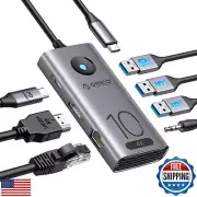 10Gbps USB C Hub,ORICO 7-in-1 USB-C Laptop Docking Station to 4K@60Hz HDMI, U