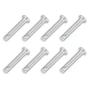 8Pcs 1/8" x 5/8" Single Hole Clevis Pins, 304 Stainless Steel Flat Head Pins