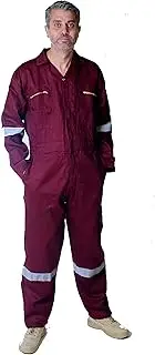 [GRS] Reflective Tape Boiler Suit Coverall Overalls Zip Pocket Safety Workwear Halloween Costume and Sizes: XSmll - 3XL