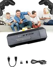 X2 Plus Retro Game Stick Pro, Classic Nostalgia Game Stick 4K, with 41 Built-in Emulators, 40000+ Games, Plug and Play TV Video Gaming, 4K HDMI Output, Upgrade Dual 2.4G Controllers (64G 35000+)
