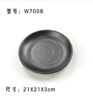 磨砂仿瓷碟子壽司盤日式圓形盤子密胺涼菜碟子自助餐盤子西餐菜盤