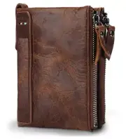 Genuine Leather RFID Blocking Wallet Men's