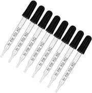 Mobestech 20pcs 1ml Straight Head Glass Dropper Disassemblable Lab Pipette Clear Scale for Oil Liquid Measurement